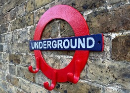 undergound sign coat rack